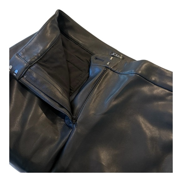 J. Crew Kate straight-leg pant in faux leather Women’s Size 4 Style BU141 Black - Picture 11 of 16